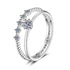 925 sterling silver plated pt950 gold women's 10 cent moissanite ring octopus pair ring - MOWTE