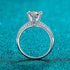 S925 pure silver ring for women plated with pt950 gold and inlaid with moissanite - MOWTE