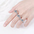 S925 pure silver ring for women plated with pt950 gold and inlaid with moissanite - MOWTE
