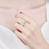 925 sterling silver women's micro set four claw 1 carat princess square moissanite ring - MOWTE