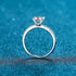 925 sterling silver women's micro set four claw 1 carat princess square moissanite ring - MOWTE