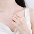 925 sterling silver women's pt950 gold engagement heart-shaped moissanite ring - MOWTE