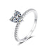 925 sterling silver women's pt950 gold engagement heart-shaped moissanite ring - MOWTE