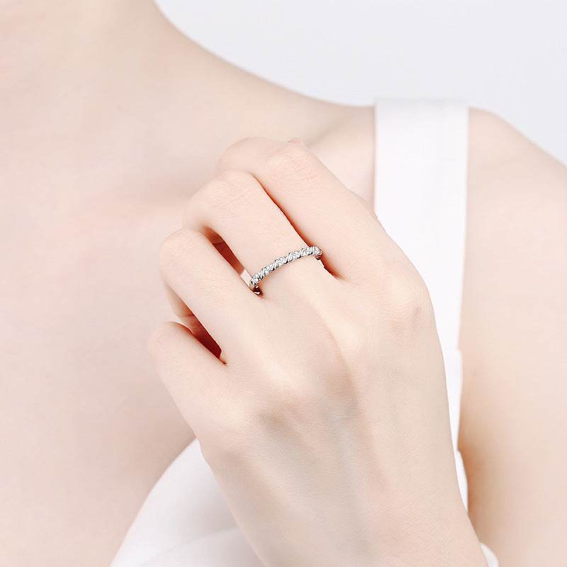 925 sterling silver ring transfer moissanite diamond ring engagement gift