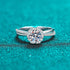 925 sterling silver pt950 gold wedding 1 carat moissanite ring