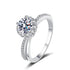 925 sterling silver pt950 gold wedding 1 carat moissanite ring
