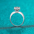 925 sterling silver pt950 gold wedding 1 carat moissanite ring