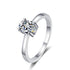 925 sterling silver ring women's pigeon egg moissanite exquisite four claw ring plated with pt950 gold - MOWTE