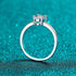 925 sterling silver ring women's pigeon egg moissanite exquisite four claw ring plated with pt950 gold - MOWTE
