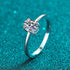925 sterling silver ring women's pigeon egg moissanite exquisite four claw ring plated with pt950 gold - MOWTE