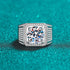 925 sterling silver moissanite men's ring plated with pt950 gold wedding engagement ring - MOWTE
