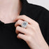 925 sterling silver moissanite men's ring plated with pt950 gold wedding engagement ring - MOWTE