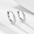 S925 pure silver French retro loop earrings