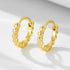 S925 pure silver French retro loop earrings