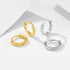 S925 pure silver French retro loop earrings