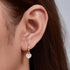 Zircon earrings 925 sterling silver pink oil drop heart-shaped earrings