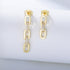 S925 sterling silver chain long and short asymmetrical zircon earrings