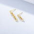 S925 sterling silver chain long and short asymmetrical zircon earrings