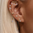 S925 sterling silver hexagonal star exquisite layered commuting earrings with flower studded diamonds