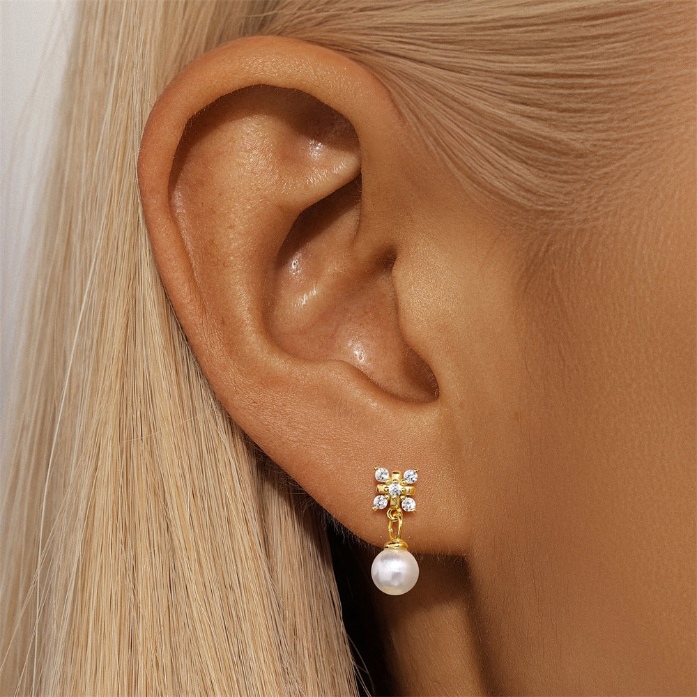 S925 sterling silver daily outfit with diamond studded tassel geometry 16g Devil's Eye diamond studded puncture thread earlobe and ear bone