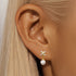 S925 sterling silver daily outfit with diamond studded tassel geometry 16g Devil's Eye diamond studded puncture thread earlobe and ear bone