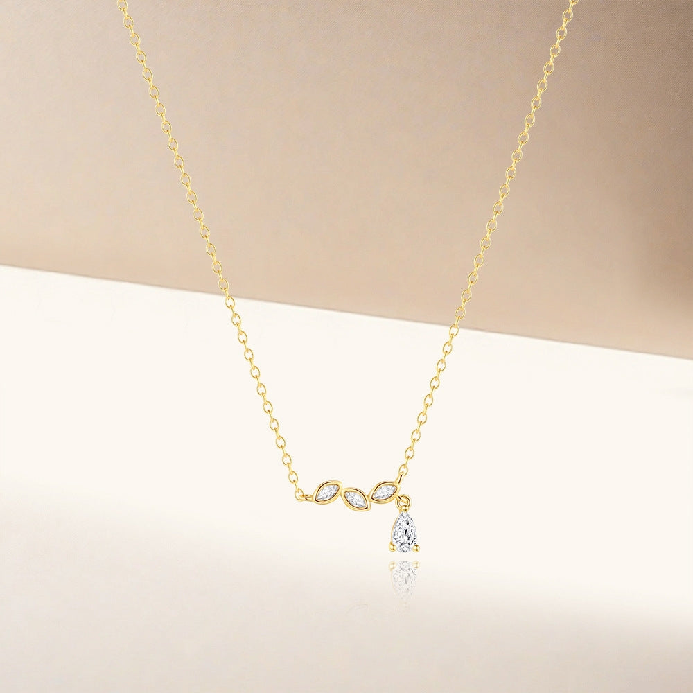 S925 pure silver necklace pure silver high-end collarbone chain