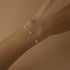 S925 pure silver gold-plated bracelet with simple plain smooth surface flower clover