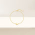 S925 sterling silver daily matching smooth heart-shaped paperclip chain bracelet