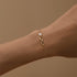 S925 pure silver smooth octagonal pearl classic eternal chain daily matching women's bracelet