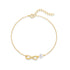 S925 pure silver smooth octagonal pearl classic eternal chain daily matching women's bracelet