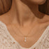 S925 pure silver daily pendant with heart double layered diamond inlaid necklace collarbone chain holiday gift