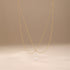 S925 pure silver daily pendant with heart double layered diamond inlaid necklace collarbone chain holiday gift