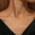 S925 sterling silver daily rose ring collarbone chain