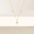 S925 silver inlaid diamond petals four leaf flower layered necklace, exquisite sparkling diamond collarbone chain for women