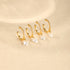 S925 pure silver daily wear simple style with diamond studded water droplet geometric ear clip