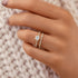 S925 Pure Silver Luxury Square Diamond Set Ring Women's Carat Ring