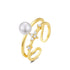 S925 Pure Silver Pearl Open Ring