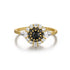 S925 pure silver black stone stackable ring - MOWTE