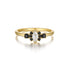 S925 pure silver black stone stackable ring