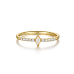 S925 pure silver opal stackable ring