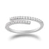 S925 sterling silver single row diamond inlaid open ring versatile zircon ring for women