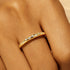 S925 pure silver diamond studded engagement ring high-end daily wear wedding ring