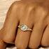 S925 pure silver diamond moonstone engagement ring high-end daily wear wedding ring