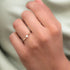 S925 pure silver light luxury opal inlaid diamond engagement ring