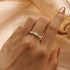 S925 pure silver color diamond sweet ring luxurious and exquisite opening ring