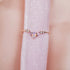 S925 Solid Silver Geometric Moon Compact Diamond Sparkling Open Ring - MOWTE