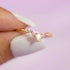 S925 Solid Silver Geometric Moon Compact Diamond Sparkling Open Ring - MOWTE