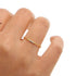 S925 pure silver single row diamond design chain micro inlaid adjustable ring - MOWTE