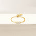 S925 pure silver single row diamond design chain micro inlaid adjustable ring - MOWTE