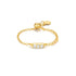 S925 pure silver single row diamond design chain micro inlaid adjustable ring - MOWTE